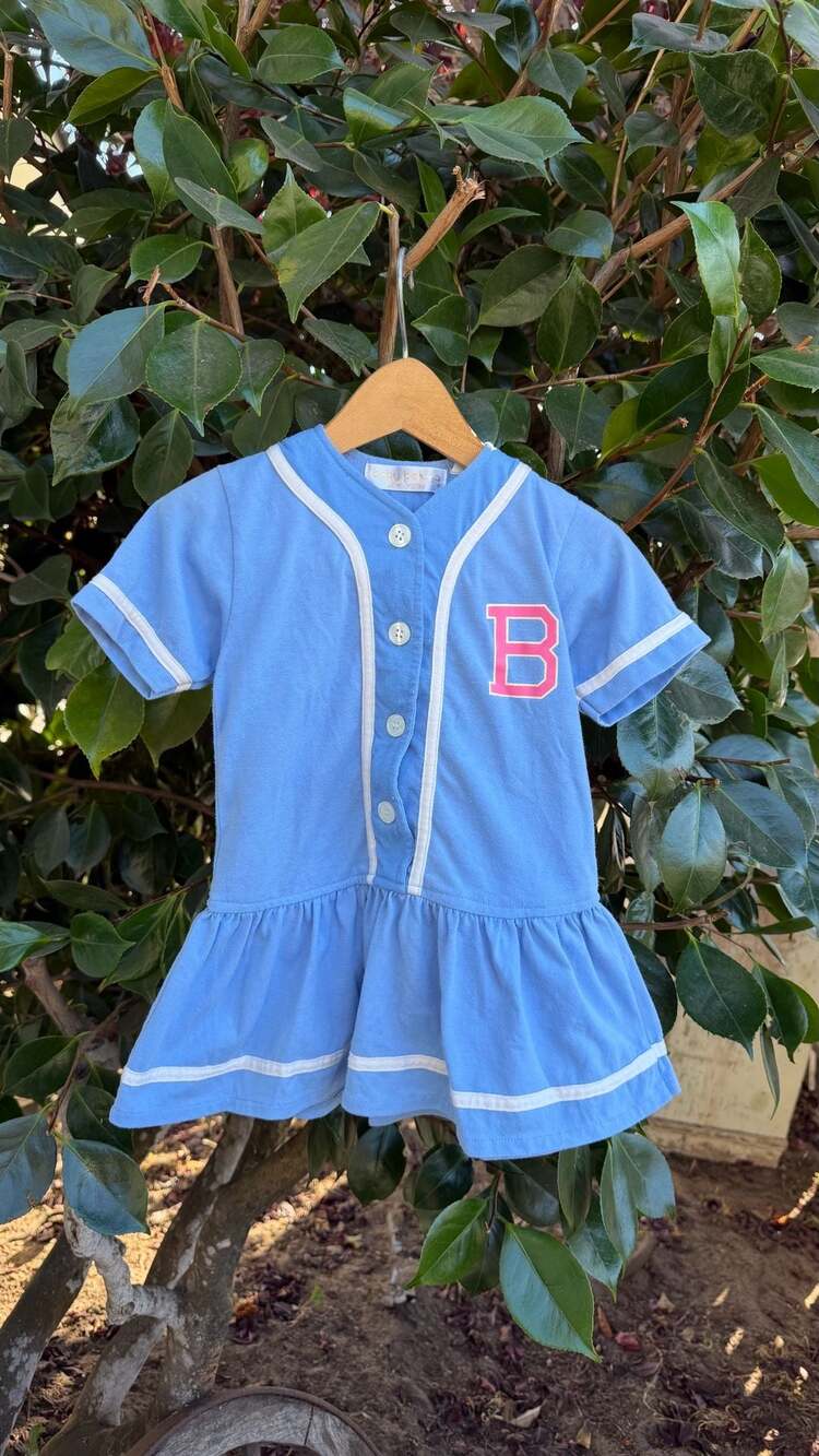 Vintage Baby Beluga New York Blue Baseball Dress